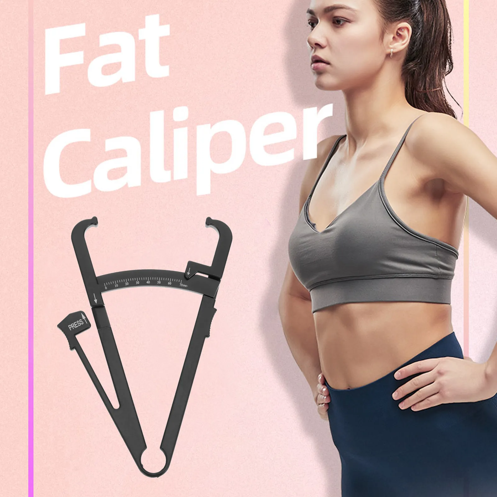 

2Pcs Handheld Skinfold Caliper Body Fat Caliper for Accurate Abdominal Waist Arm Hip Leg Measurement Portable Compact Fat Tester