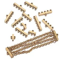 20pcs Necklace Connector Finding Component Multi Strand Bracelet Layer Clasp Buckle Pendant Bails Tassel Chandelier Charms Craft