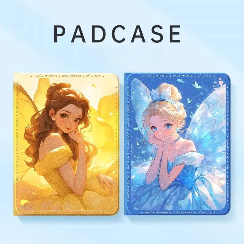 

Чехол для iPad с изображением принцессы Диснея для iPad 8, 9, 10, 10,2 дюйма, Air 4, 5, 10,9 дюйма, M2, M3, A16, 11 дюймов, защитный чехол для Pro 4, 5, 6, 12,9 дюйма, M4, чехол для планшета