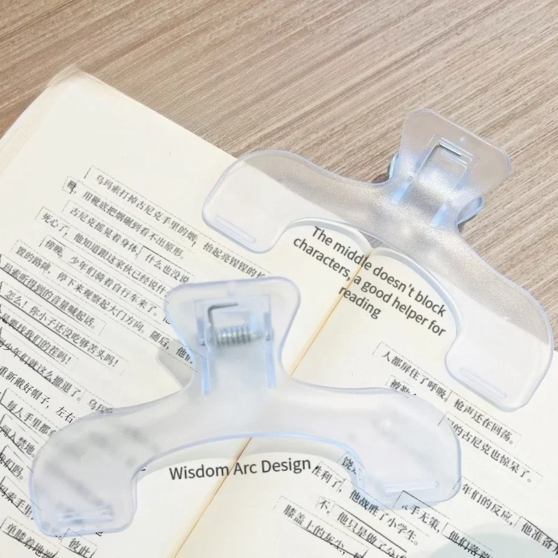 1 Piece Of Transparent Cover Book Clip Tailcoat Clip Bill File Strong Fixing Large Clip Stationery Student Account Memo Clip