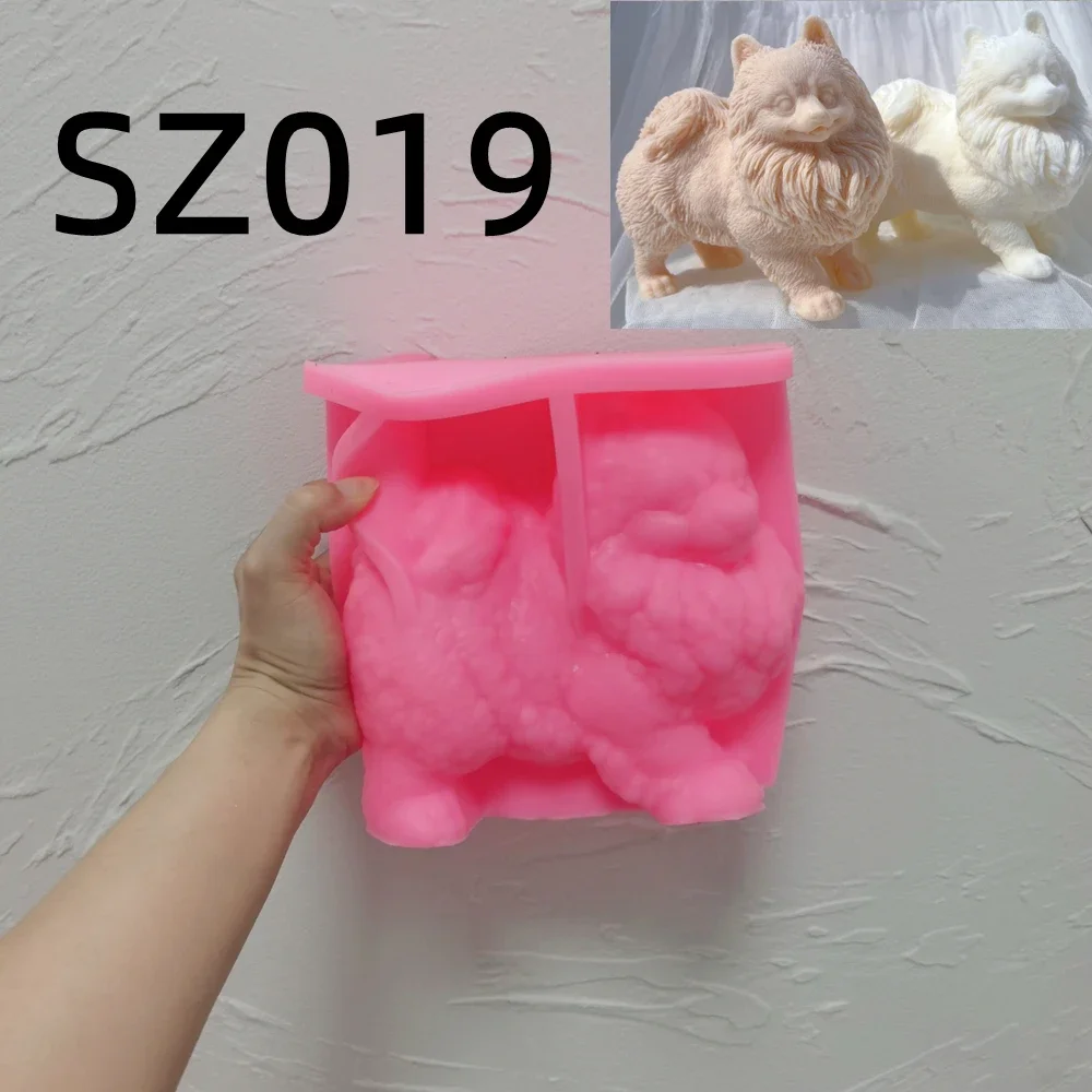 Schattige Verschillende Rassen Hond Kaarsvorm Dier Puppy Soja Wax Siliconen Mal Hondenliefhebber Home Decor