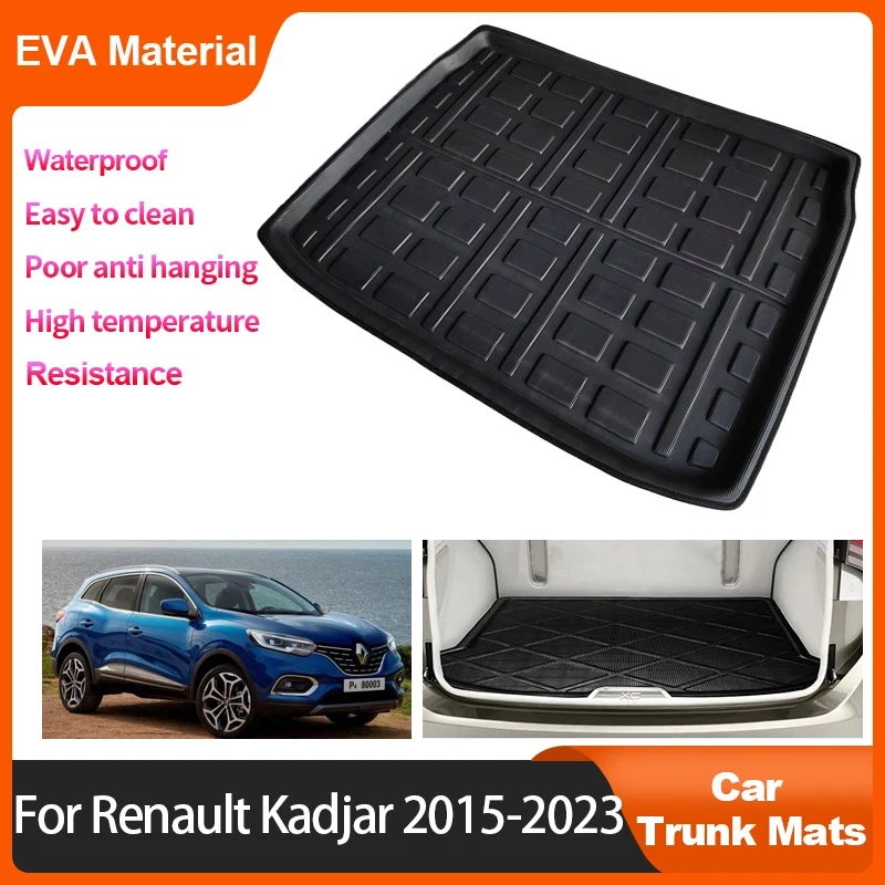 

Auto Trunk Mat For Renault Kadjar 2015-2023 2021 2020 2019 2017 2016 Accessories Luggage Cargo Liner Protector Pad Waterproof