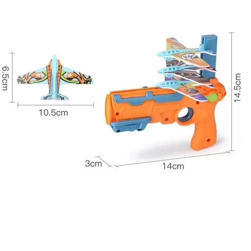 飛行機のカタパルトおもちゃの銃,6つのフォーム飛行機の射撃ゲーム,アウトドアスポーツ活動,パーティーギフト