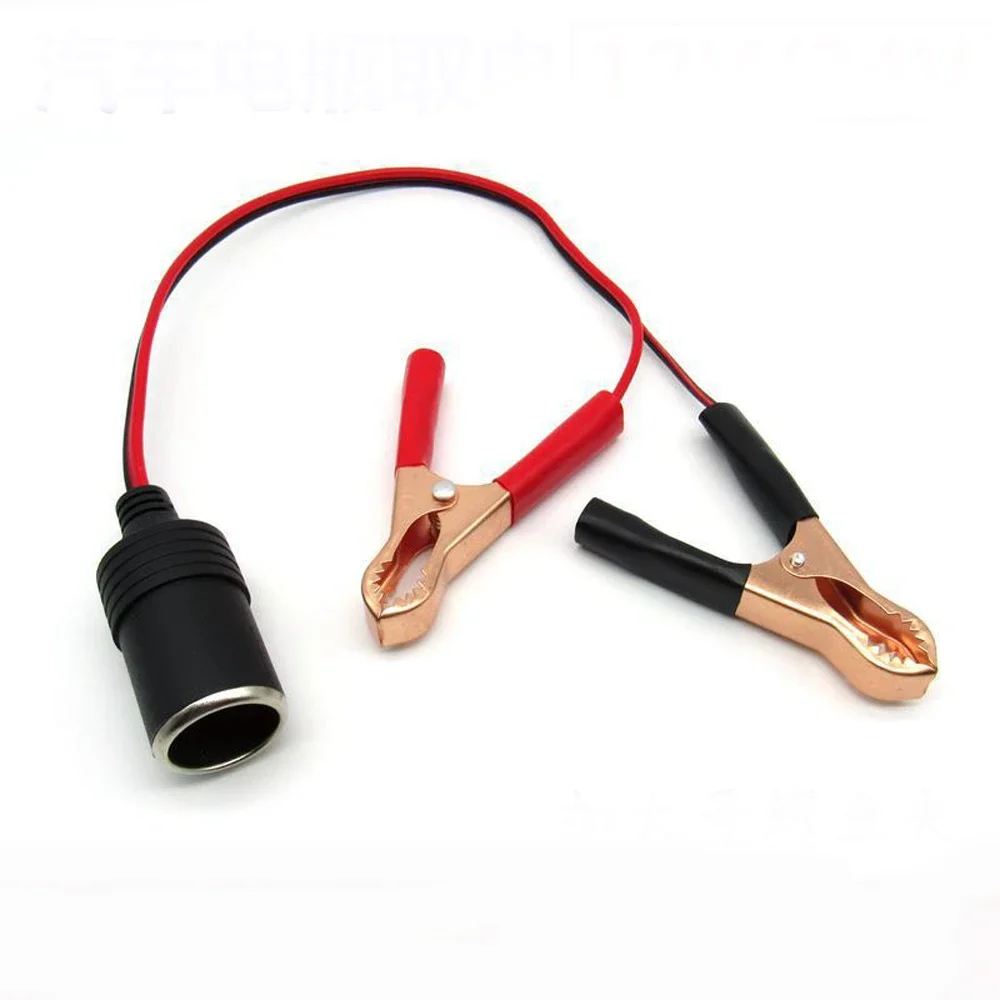 Car Battery Alligator Clips Crocodile Wire Male/female Clip-on Battery Adapter 12V Power Car jumper Auto Socket DC Voltage Meter