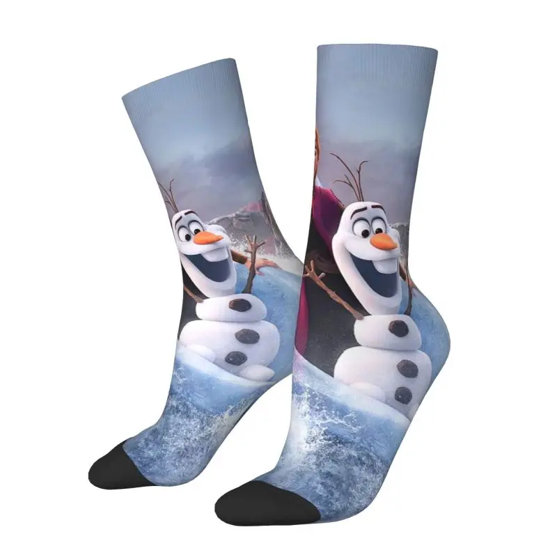 

Harajuku Animated Movie Frozen Olaf Socks Women Men Warm 3D Print Cartoon Basketball Sports Socks