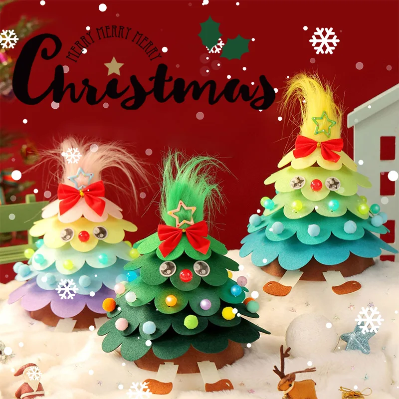 Christmas Supplies Christmas Ornaments Diy Material Package Desktop Ornament Christmas Toys for Kids Adornos De Navidad