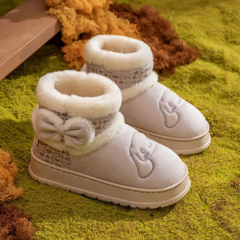 أنيمي مرحبا كيتي الثلوج الأحذية أنيمي لطيف فتاة الثلوج الأحذية لطيف أحذية قطنية دافئة Kawaii الشتاء عدم الانزلاق قصيرة التمهيد نعال من القطن #5
