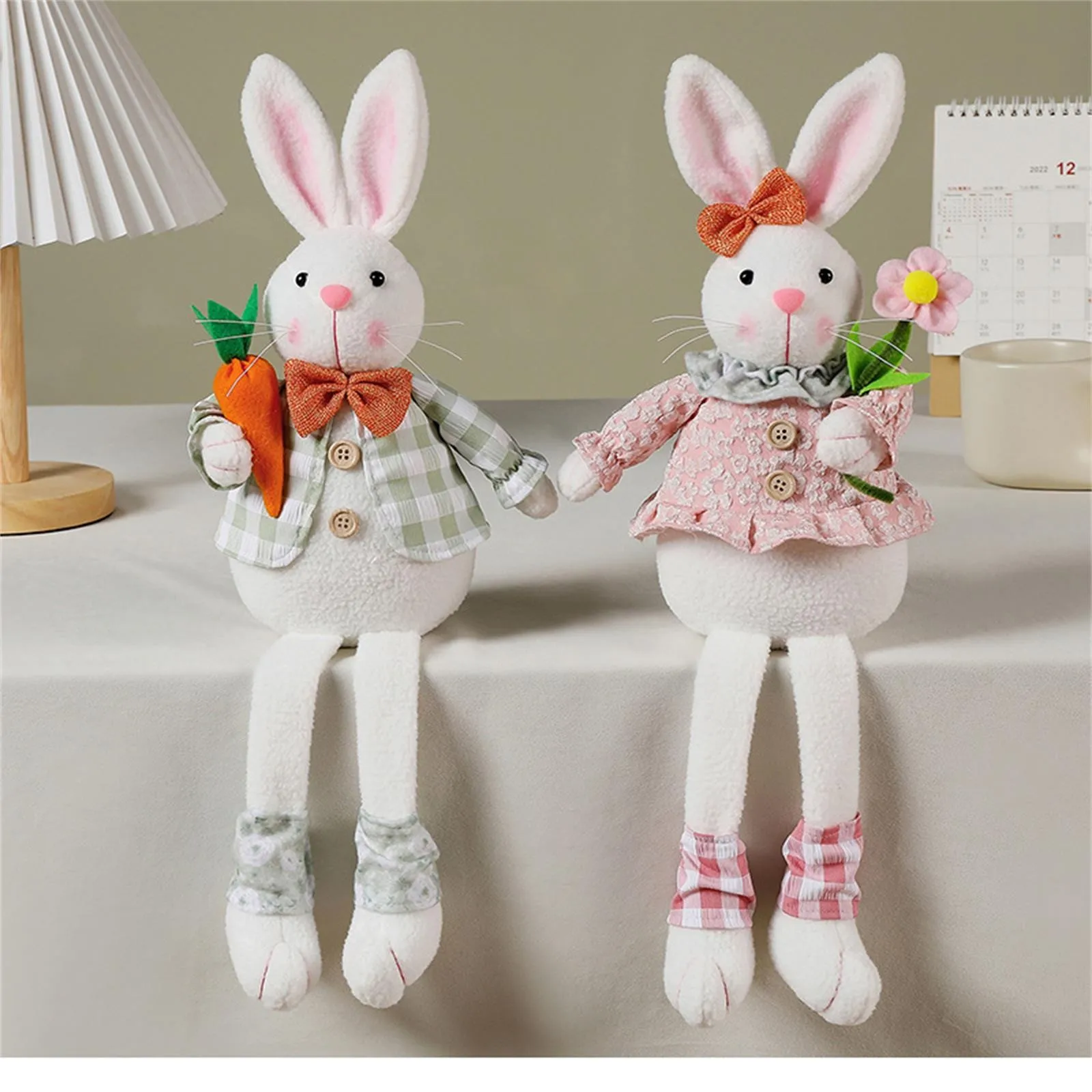Gefüllte Osterhase-Statue, Hase-Figur, Foto-Requisiten, Basteln, Kaninchen-Skulptur für Innenhof, Büro, Garten, Tisch im Freien