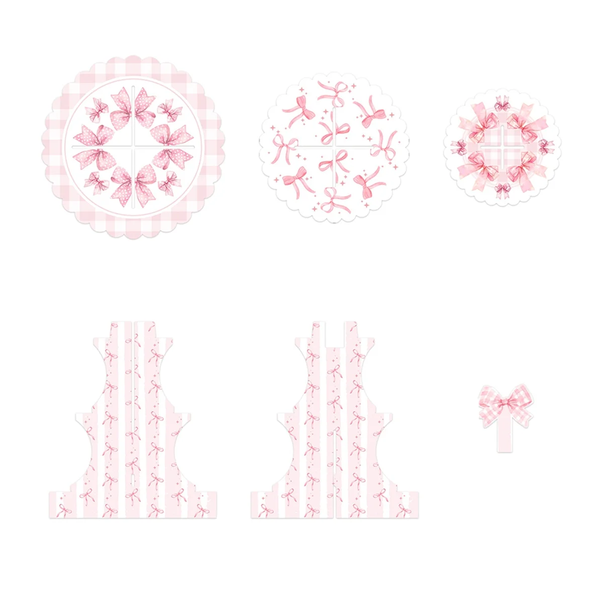 The Bow Theme Party Supplies Girl Pink Bow Cupcake Tower Cake Rack
