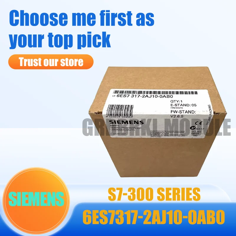 

Brand New Original SIEMENS 6ES7317-2AJ10-0AB0 6ES7317-2AK14-0AB0 S7-300 CPU 317-2DP PLC Controller