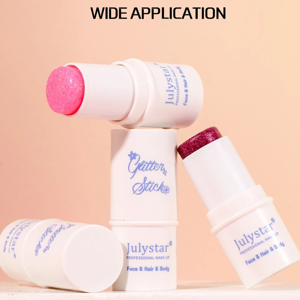 แท่งกลิตเตอร์ 8 สี ขายดีที่สุด สำหรับแต่งหน้าบนเวที แต่งหน้าบนใบหน้าและร่างกาย ให้ประกายวิ้งวับ หลายเฉดสี ติดทนนาน แห้งเร็ว ใช้น้ำเป็นส่วนผสม เหมาะสำหรับงานคาร์นิวัลและปาร์ตี้