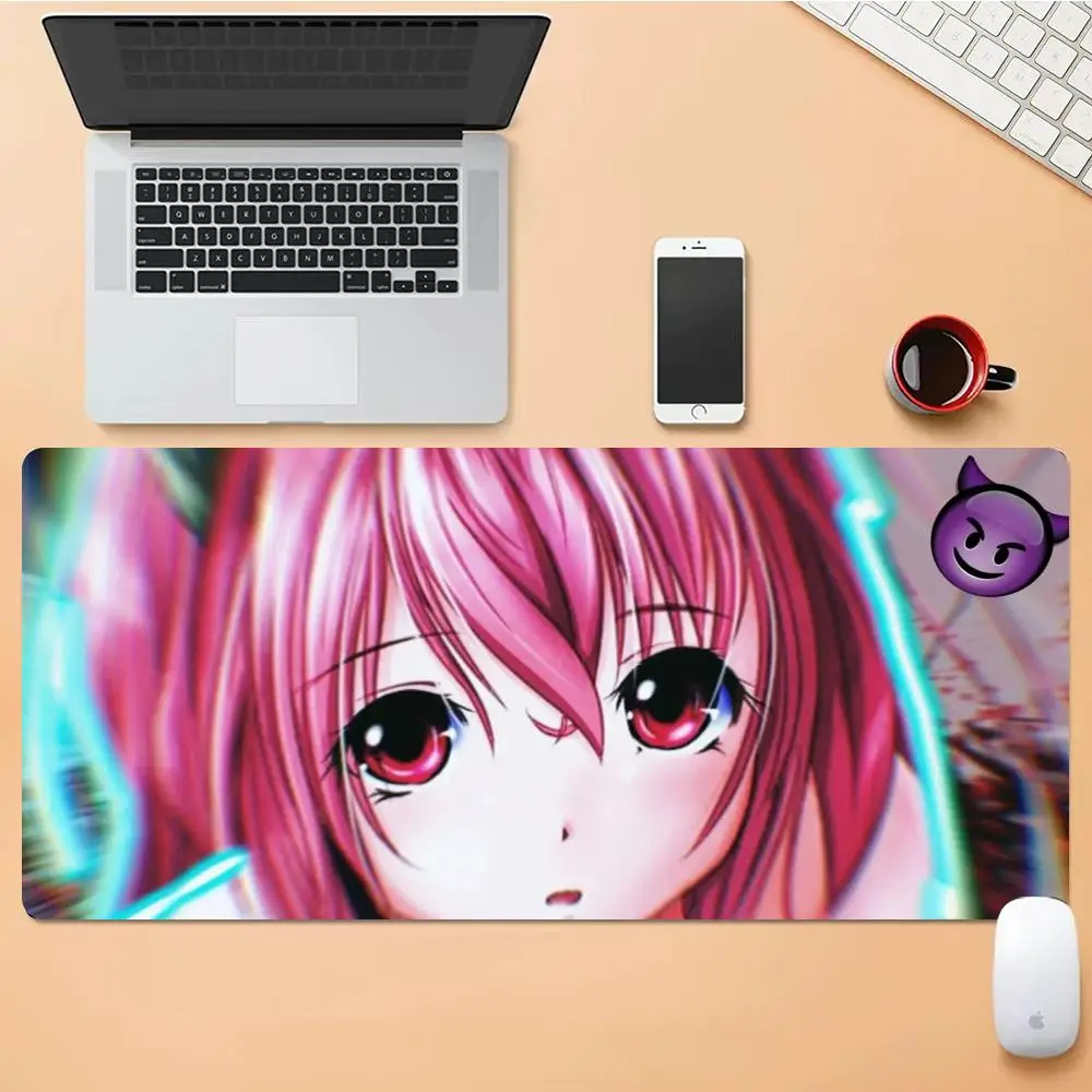 

E-Elfen Lied Mouse Pad Desk Mouse Pad Cute HD Desk Pad Extended Gaming Keyboard Mats Large XXL Gamer Mousepad 90x40