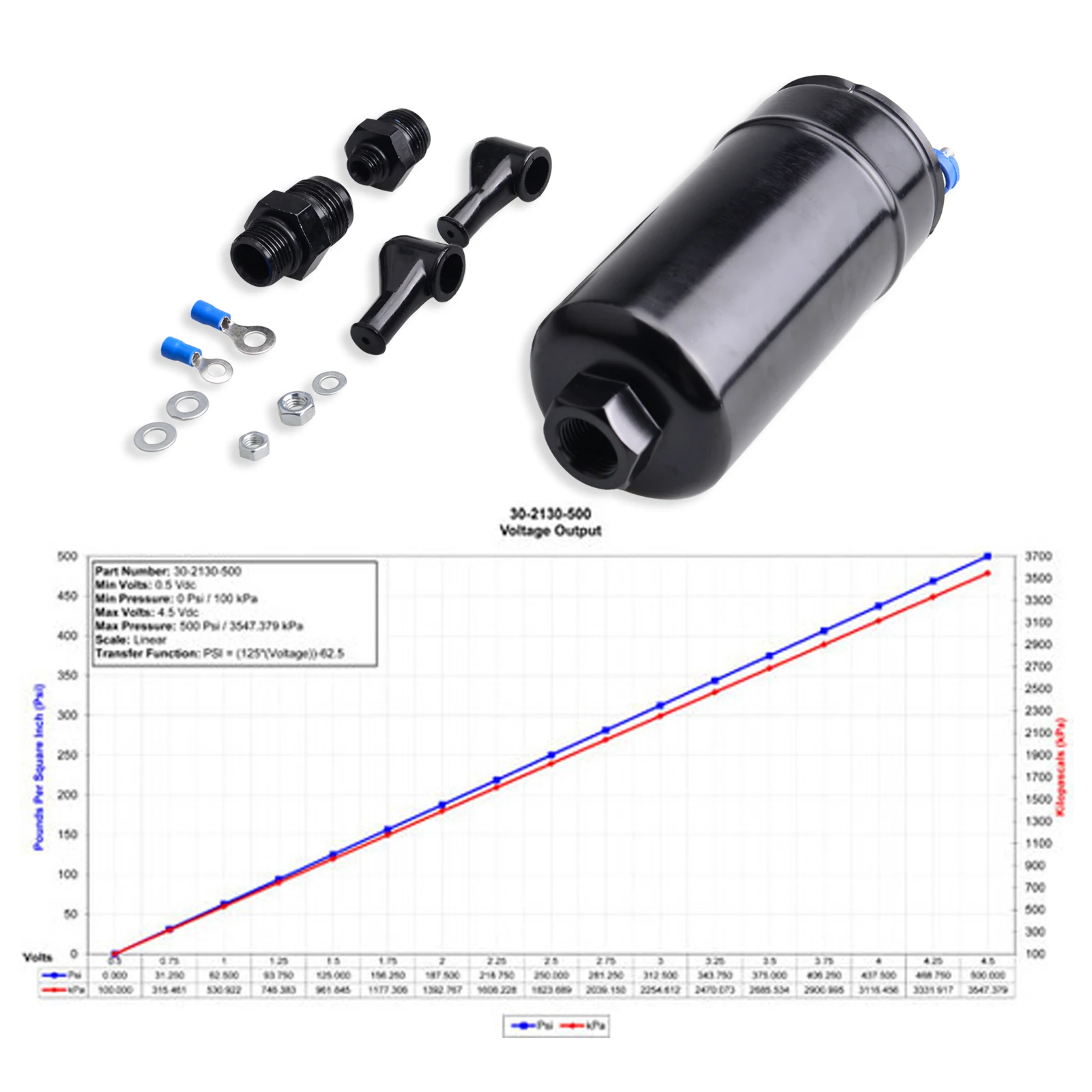 High Flow EFI 380LPH Inline External 044 Type Fuel Pump E85 Ethanol Compatible AN10 Inlet AN8 Outlet