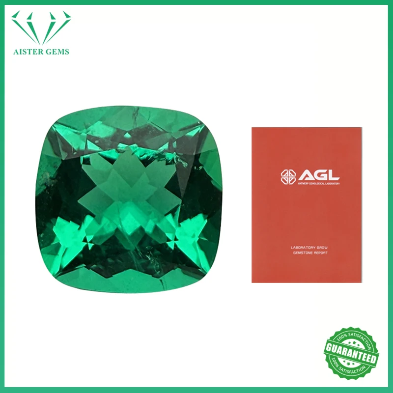 

Гидротермальный лабораторный драгоценный камень Колумбии высшего качества с изумрудом и сертификатом AGL