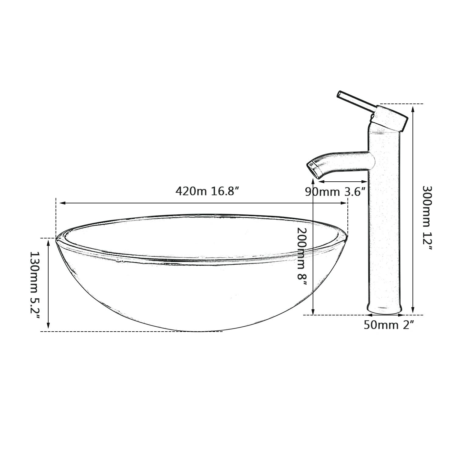 JIENI Brown Ripple Tempered Glass Sink Hand-Paint Lavatory Deck Mount Basin Tap Bathroom Washbasin Sink Combine Set Mixer Faucet