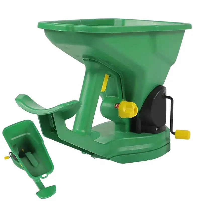 Gardener Hand Held Seed Spreader 1.5L Portable Hand Crank Seeder Manual Operated Lawn Field Fertilizer Applicator Garden Supplie