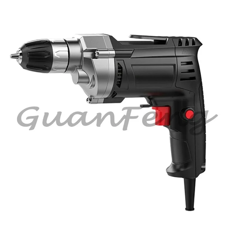 Portable 220V Multifunctional Impact Pistol Drill, Industrial Electric Hammer Chisel Hand Tool for Wall & Concrete Hole Drilling