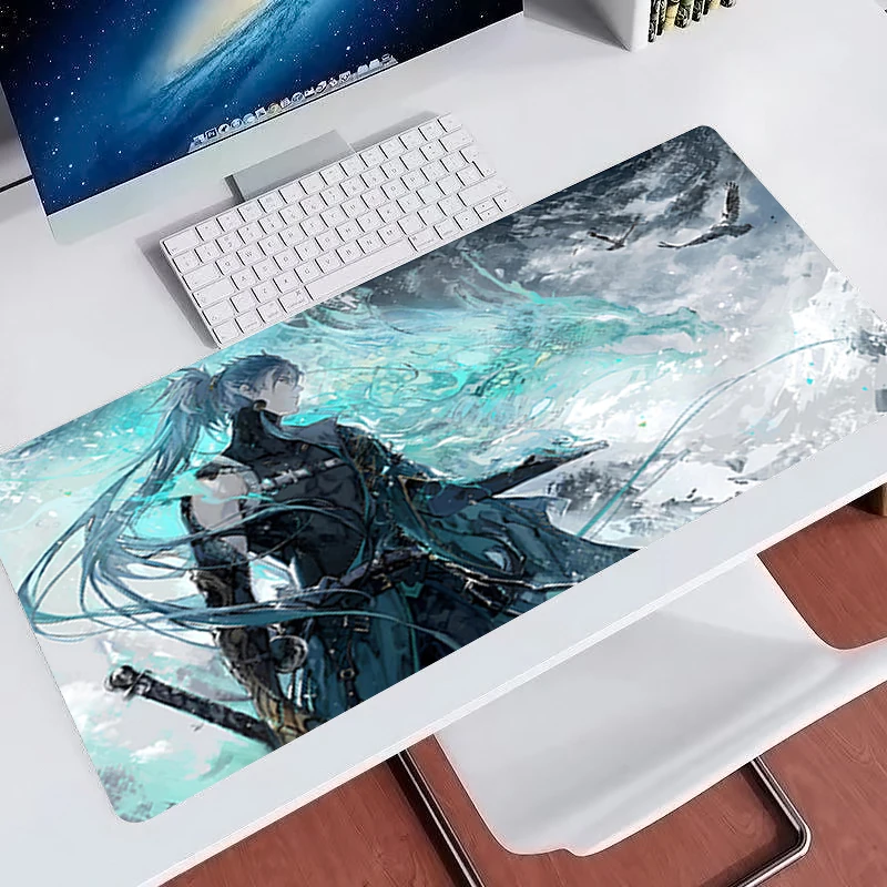 High aesthetic gaming Mouse Pad W-wuthering Waves Anime Desk mat PC Computer Accessories Non-Slip Gamer Large Extended Mousepad