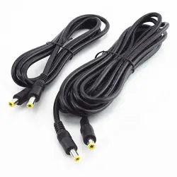 12V 5.5MM X2.5mm Plug Power cable connector 0.5m 1.5M 3m DC male to male Cord Adapter Extension wire power supply M20