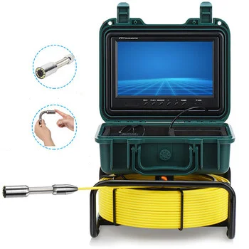 20M Cable 7 Inch Wireless Manhole Pole Waterproof Cctv Endoscope Video Sonde For Sewer Pipe Inspection