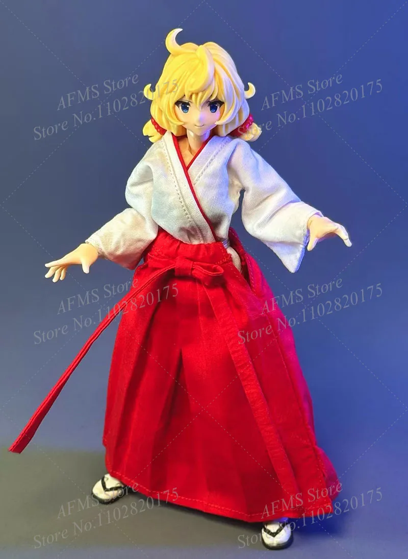 1/12 Vrouwen Soldaat Kimono Japanse Anime Meisjes Heks Vest Jurk Set Fit 6 "Romankey Slak-Shell Action Figure Body Speelgoed