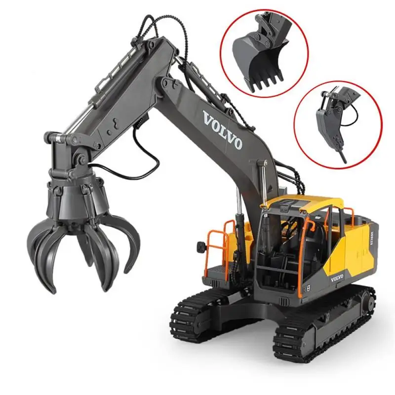 Dubbele E E568 RC Graafmachine 17 Kanaals 1:16 3 IN 1 RC Techniek Auto Afstandsbediening Rupsvrachtwagen Legering Graafmachine Kerstcadeau - afbeelding 2