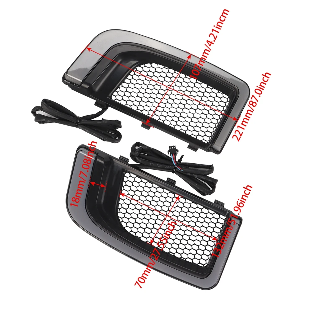 Motorcycle LED Running Lamp Fairing Lower Grills Light For Harley Touring CVO Electra Glide Tri FLHTKSE Limited FLHTCU 2014-2023