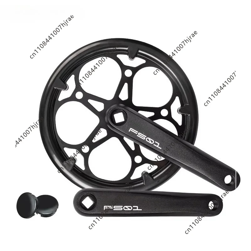 Aluminum Alloy Folding Bicycle Square Cone Crank Group, Folding Bicycle Crank Chain Ring Group 7/8/9 Speed 48T 52T