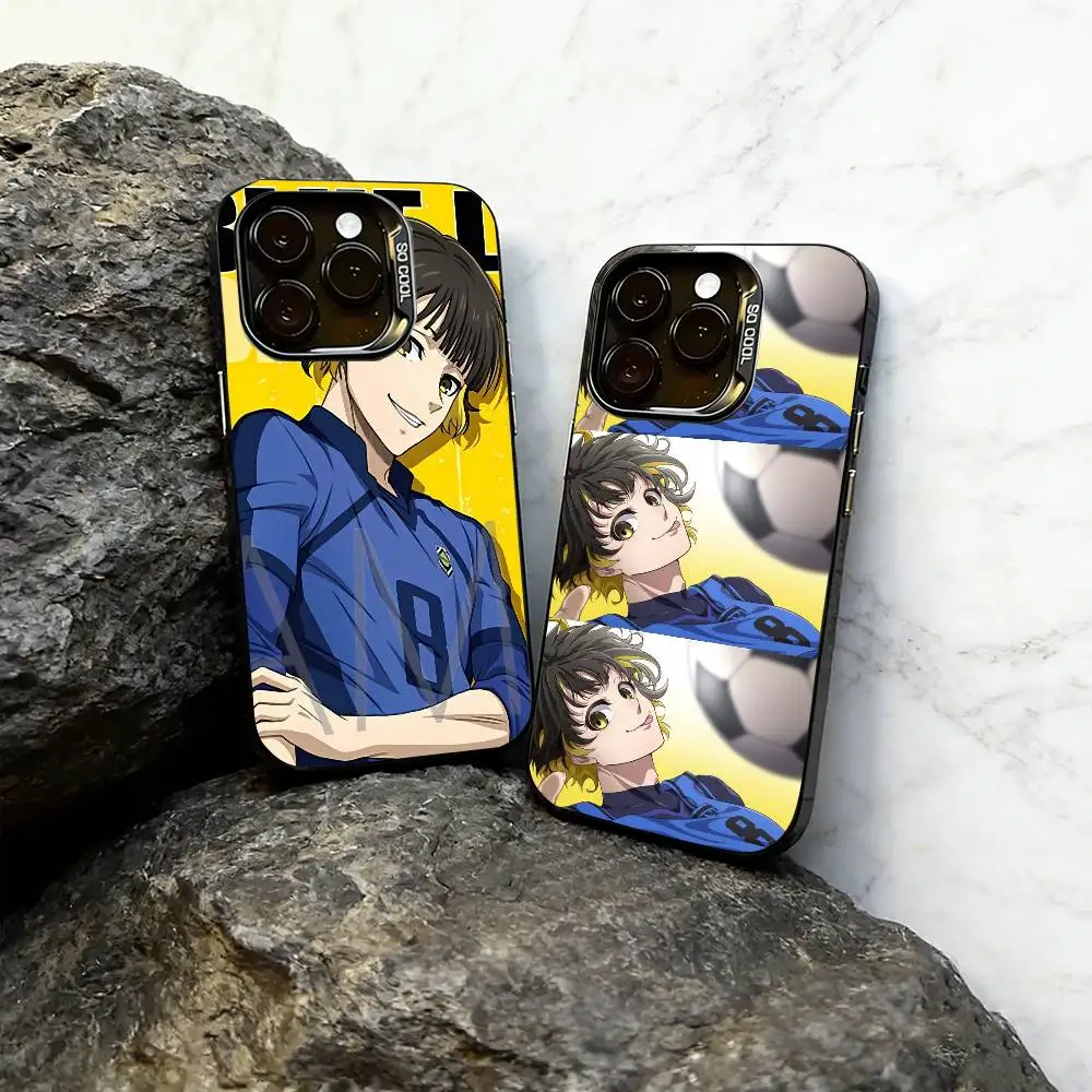 

Blue-Lock Bachira Meguru Phone Case For iPhone 17,16,15,14,13,12,11 Plus,Pro Max,XS,Colored Silver Plated Inside Cover