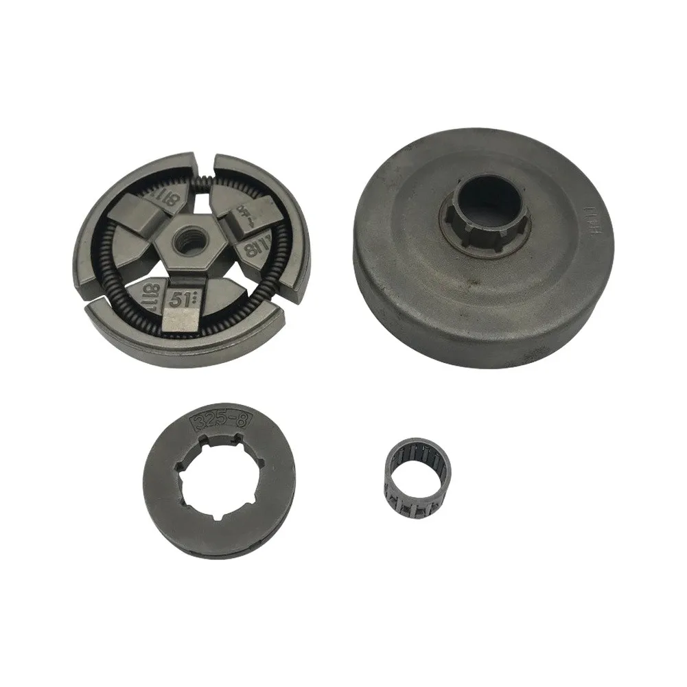 for HUNDURE Clutch Drum Sprocket Pulley with 8 Tooth Roller Bearing Metal Construction Grey Color 0.325 in Pin Distance