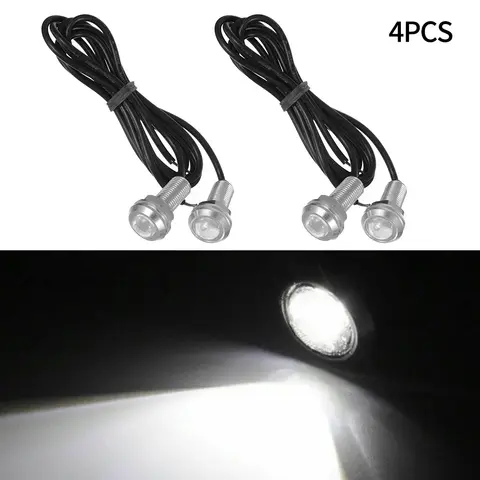 4pcs Marine Boat Transom LED Stern Light White High Brightness 3W 12V IP68 Universal Underwater Lamp Boat Light