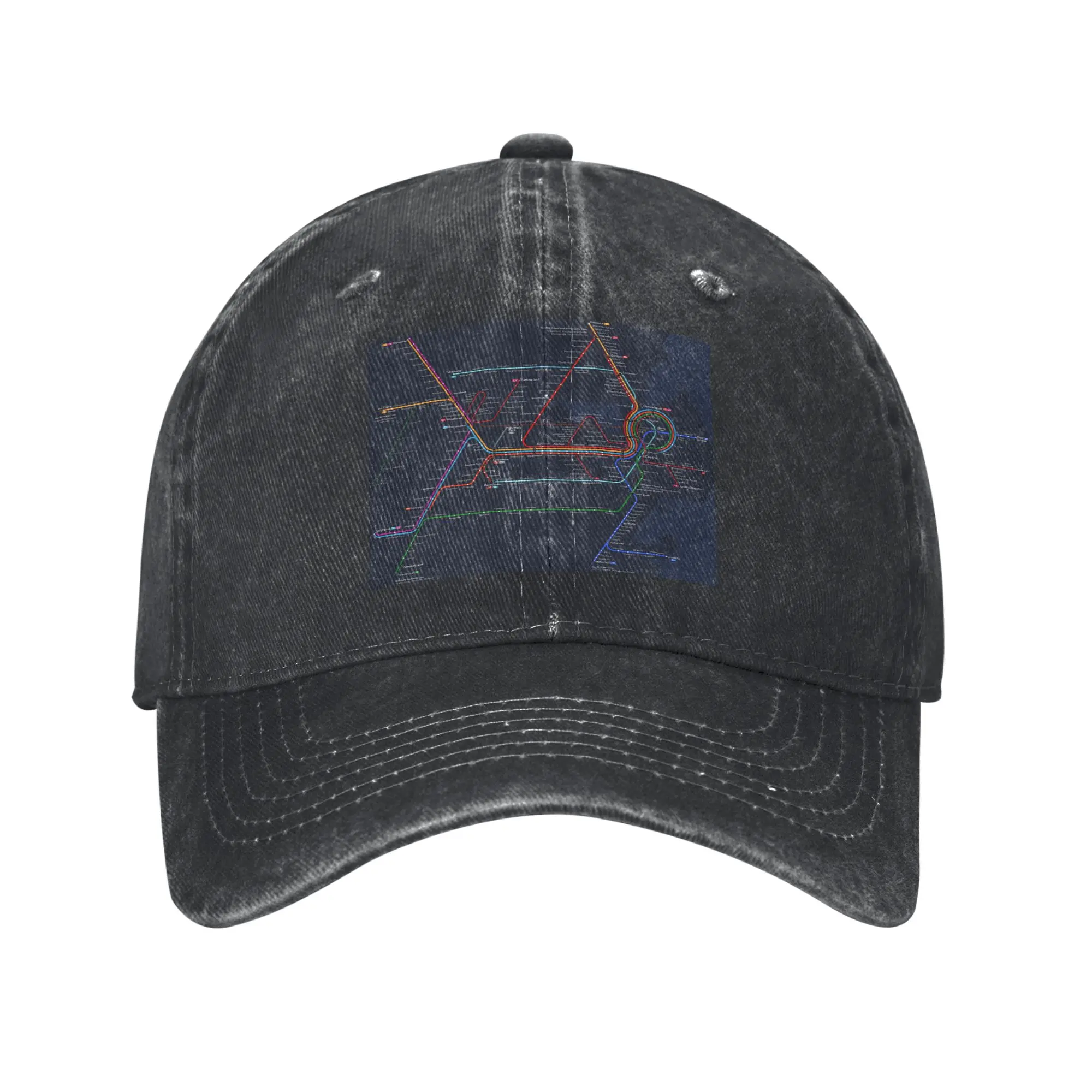 Sydney Trains Metro and Light Rail map - 2025 Fashion Baseball Cap  Retro Men's Cap  Motorcycle Riding Men's Cap