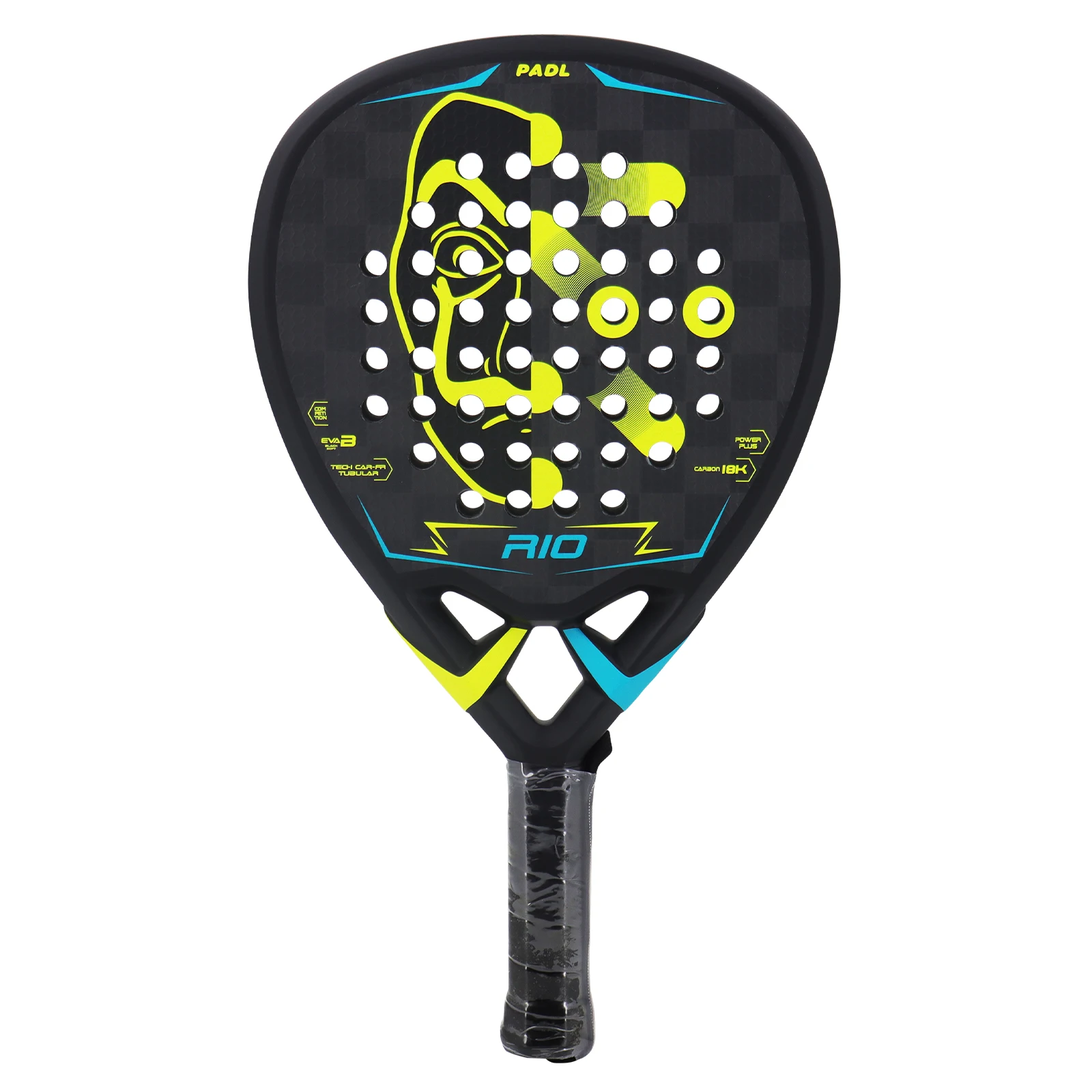 

Paddle Racket 3K/12K/Kevlar/Full carbon/Carbon fiber rough finish with Eva soft memory foam core Round Shape High balance