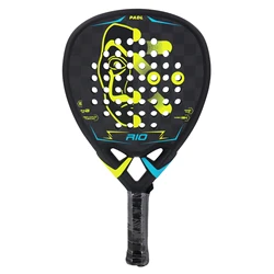 Carbon Fiber Paddle Racket, 3K, 12K,18K, fibra, acabamento bruto com Eva Soft Memory Foam Core, Forma Redonda, Alto Equilíbrio