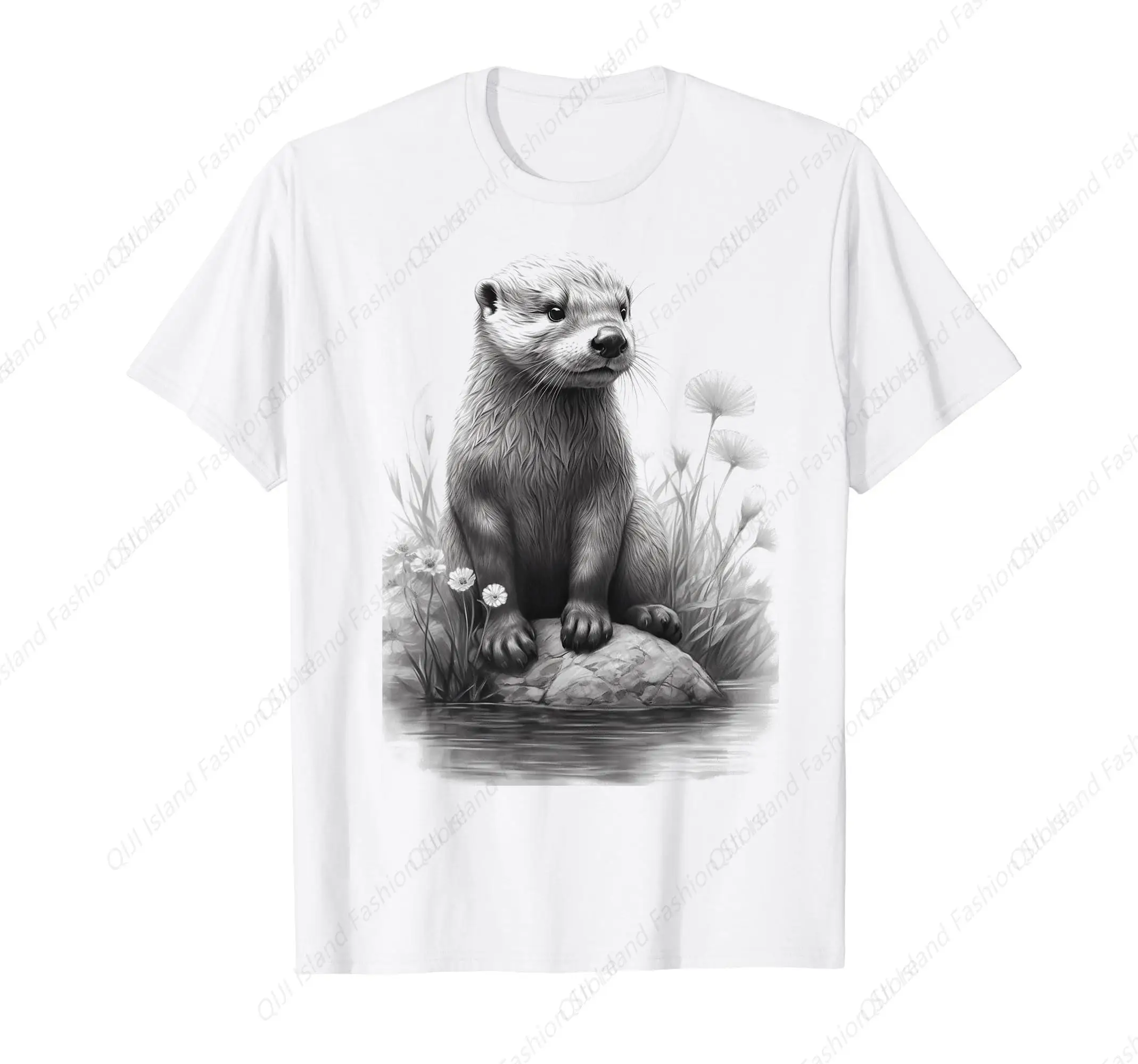 

River Otter T-Shirt Cute Otter Animal Funny T-Shirt