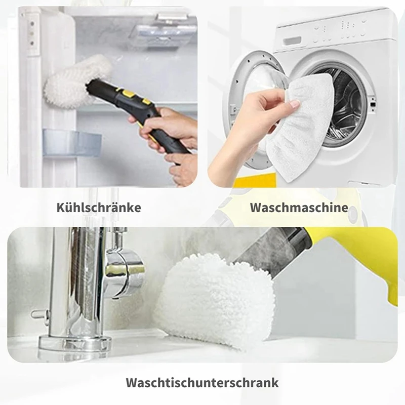 A15Q-5PCS Microfibre Cloth Set For Karcher SC1 SC2 SC3 SC4 SC5 Steam Cleaner Hand Nozzle Replacement Parts