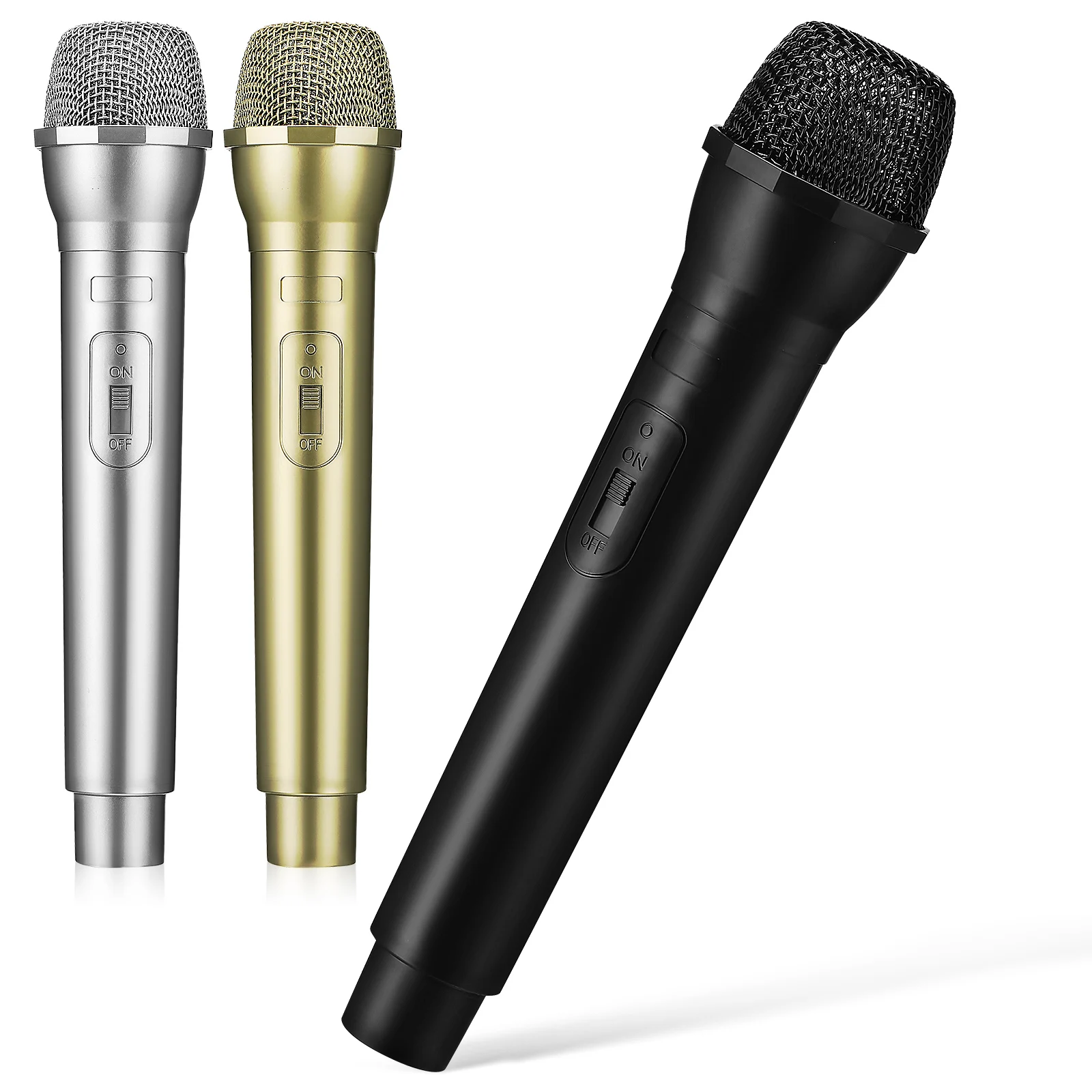 

3 Pack Children Microphone Toy Props Realistic Simulation Lightweight Kids Microphone Stage Performance Party