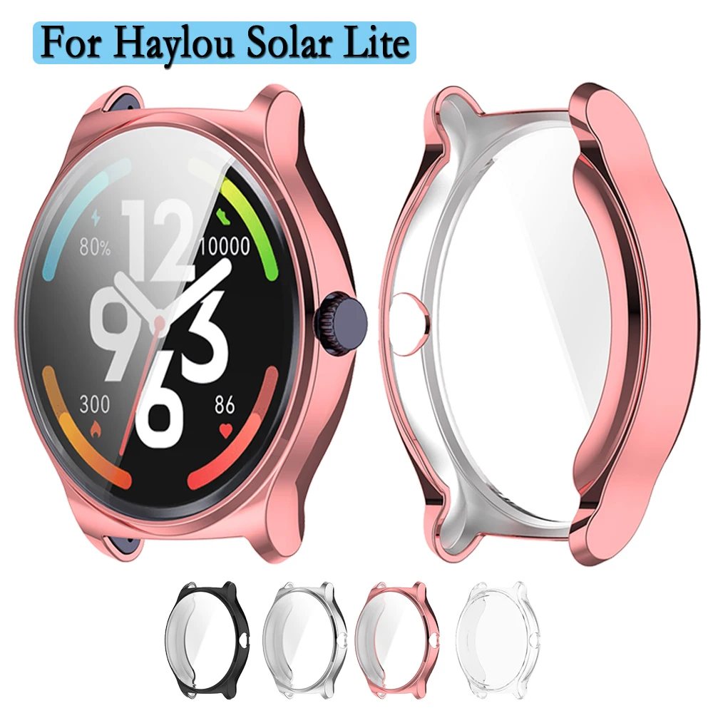 Haylouソーラーライト用時計ケース、スクリーンプロテクターシェル、柔らかく耐久性のあるTpuフルカバーアクセサリー、r001