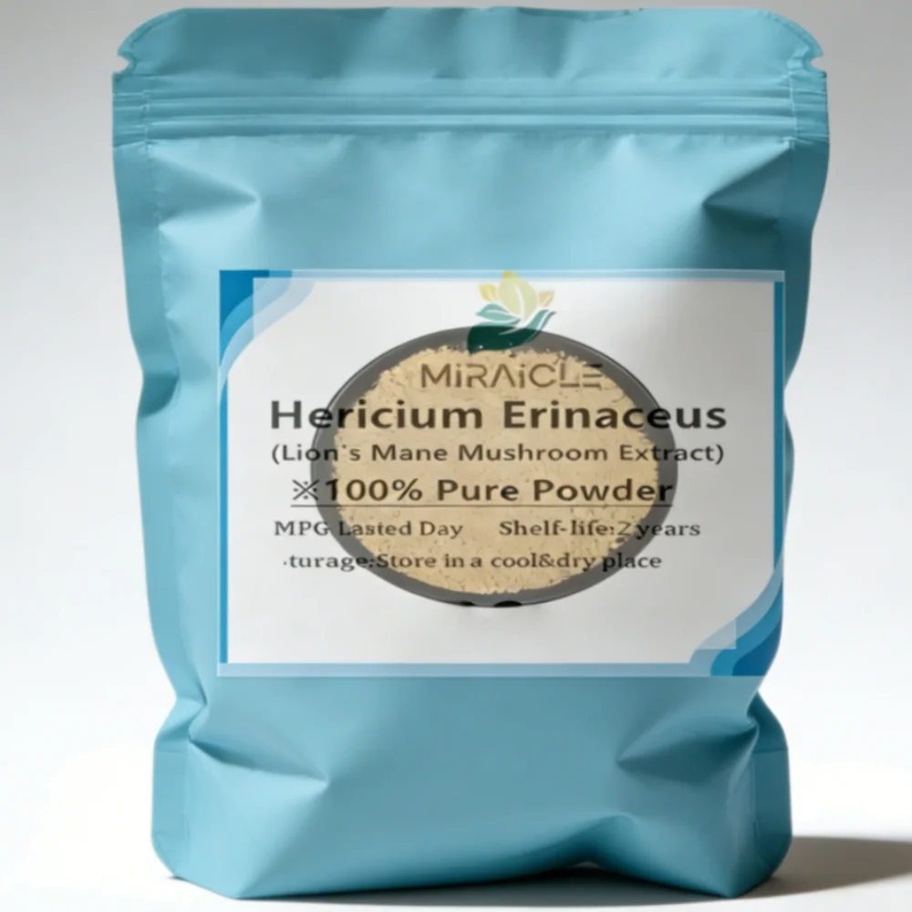 Customized 100% Pure Lions Mane Mushroom Extract Powder Packaging Bulk Hericium Erinaceus Out Packing Aluminum Foil Bag