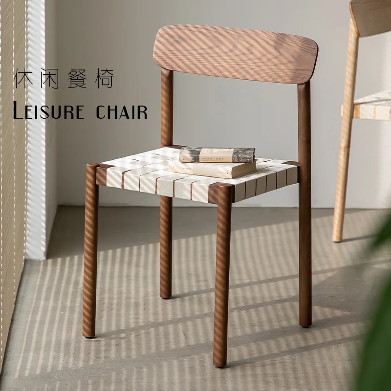 

Danish Solid Wood Dining Chair Scandi Vintage Designer Stool Retro Cafe Seating for Bistro Rustic B&B Wabi-Sabi Style Furniture