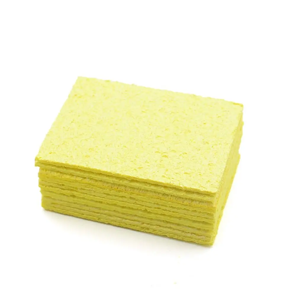 Yellow High Temperature Enduring For Electric Welding Soldering Tip Cleaner Welding Accessories Cleaning Sponge