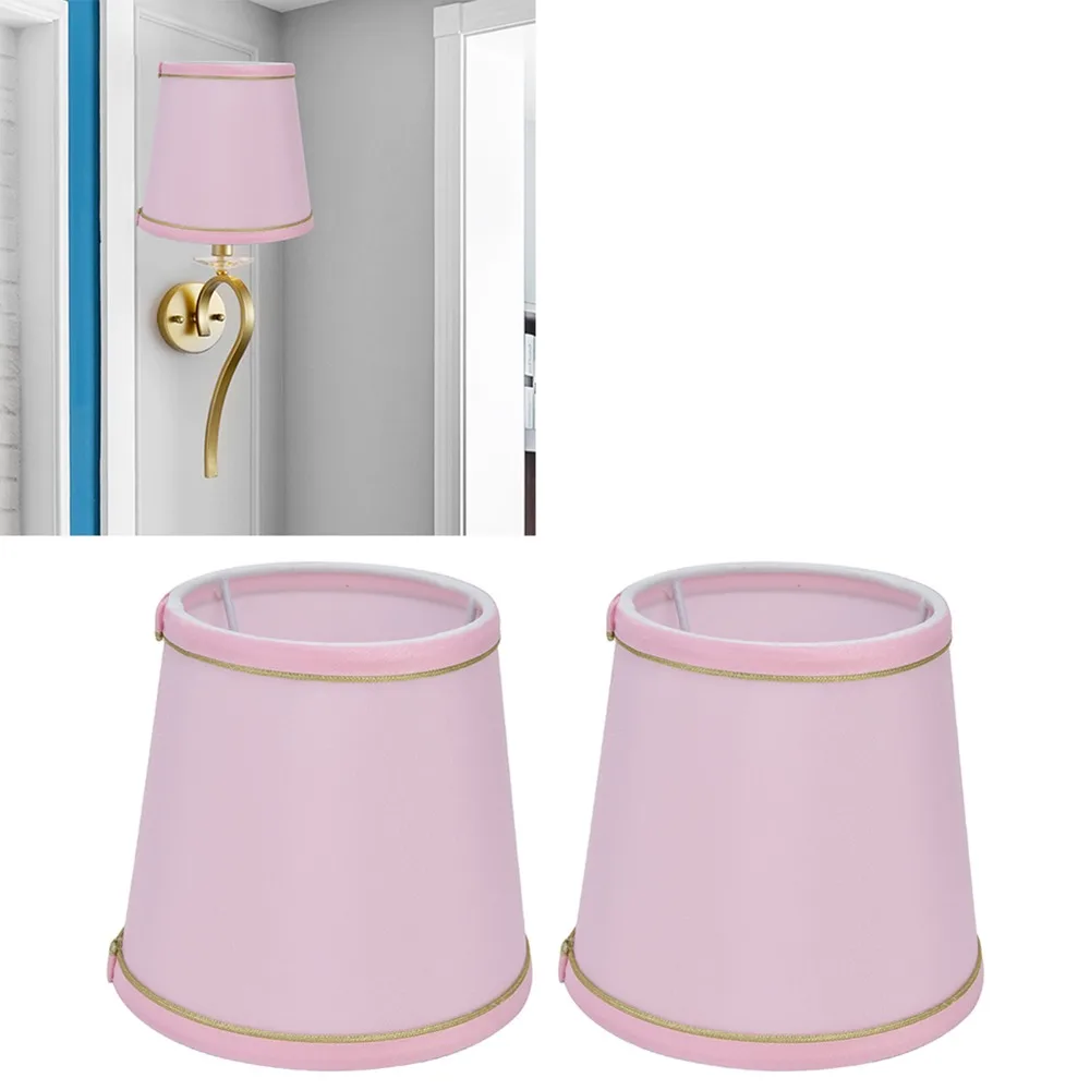 

2PCS Modern Fabric Lamp Shade Clip On Design 5.5 inch Height Lampshade Table Lamp Cover Table Lamp