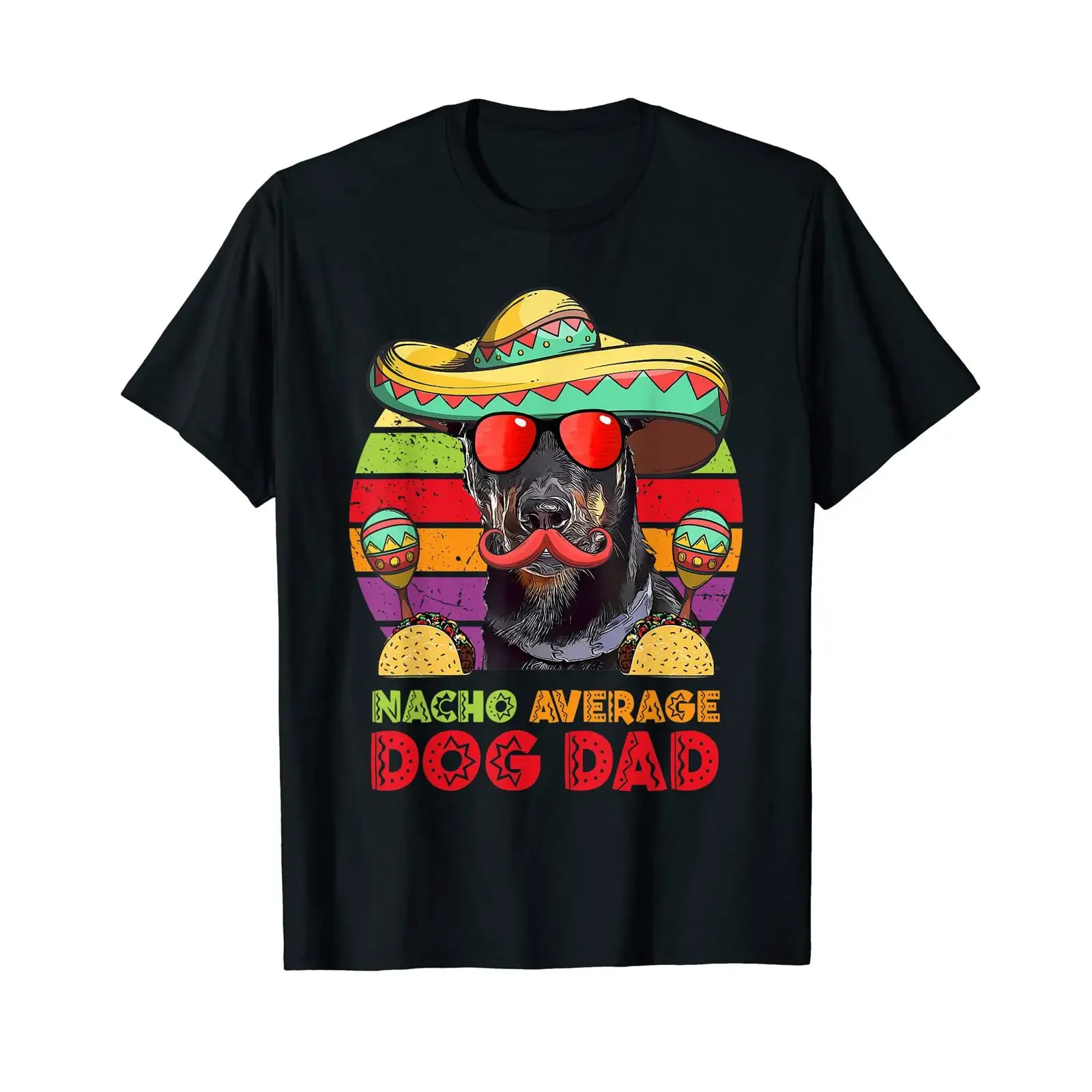 Nacho Average Beauceron Dog Dad Cinco de Mayo T Shirt vintage Washed fashion graphic Stretched Unisex Slightly