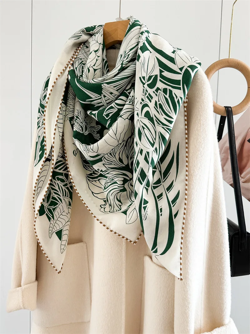 

Designer Scarf Luxury Winter Shawls AB Faced Print Warm Soft Pashmina Oversized Foulard Wrap Stole Scarves Hand Rolled Scarf