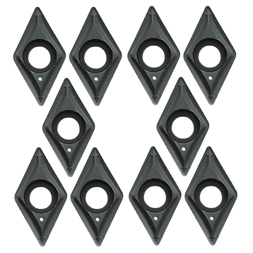 10pcs DCMT070204-SM DCMT 2-1 SM Indexable Inserts For CNC Lathe Inner Hole Turning High Grip Stable Performance DCMT07