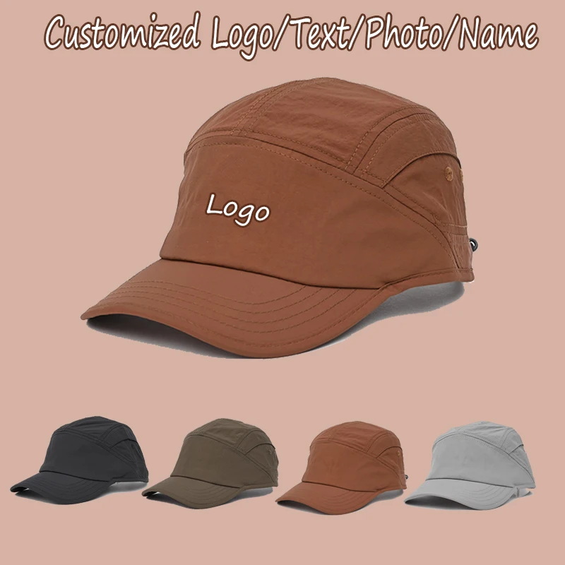 

Customized Logo Print Japanese Drawstring Quick-drying Cap Men Women Summer Thin Outdoor Travel Sun Protection Baseball Hat