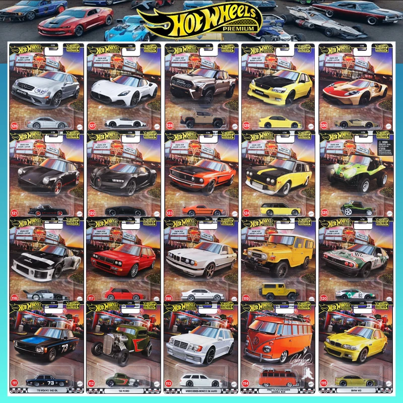 

Mattel Hot Wheels Boulevard Premium Series 96~130 Porsche Bugatti Collectible Car Toys 1:64 Genuine GJT6 Original