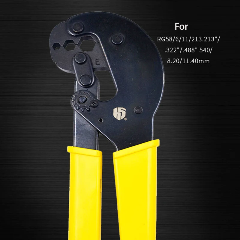 Imagem -02 - Cabo Coaxial Crimping Alicate Kit Crimper Cutter Stripper Tool Bnc Rg58 Rg6 Bnc Rg58 Rg6 Bnc Rg58 622 12488 1640 Milímetros