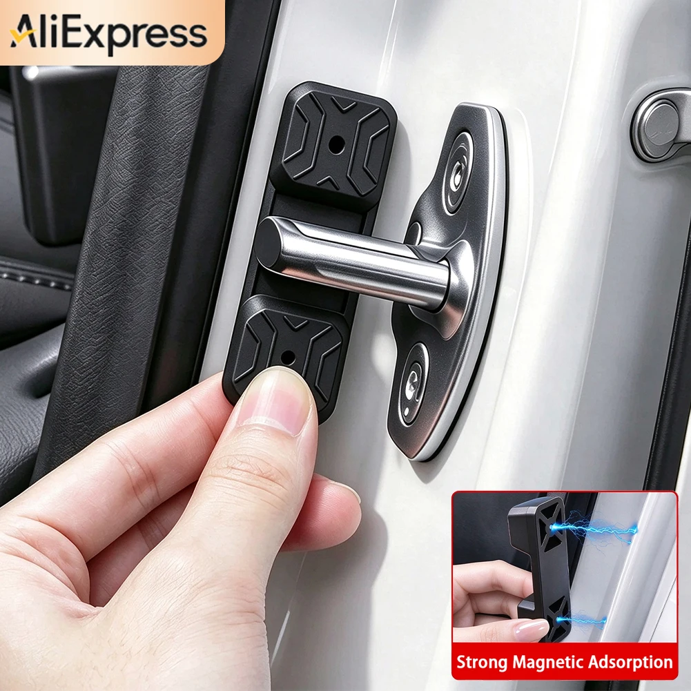 Magnetic Car Door Latch Silicone Shock Absorber Buffer Pad Noise Reduction Protective Cover For Porsche 911 991 992 997 996 GT3