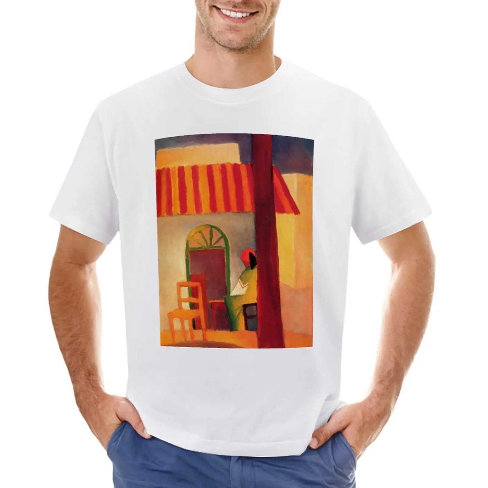 

Vintage August Macke Turkisches Cafe 1914 T-Shirt anime Blouse vintage mens graphic t-shirts